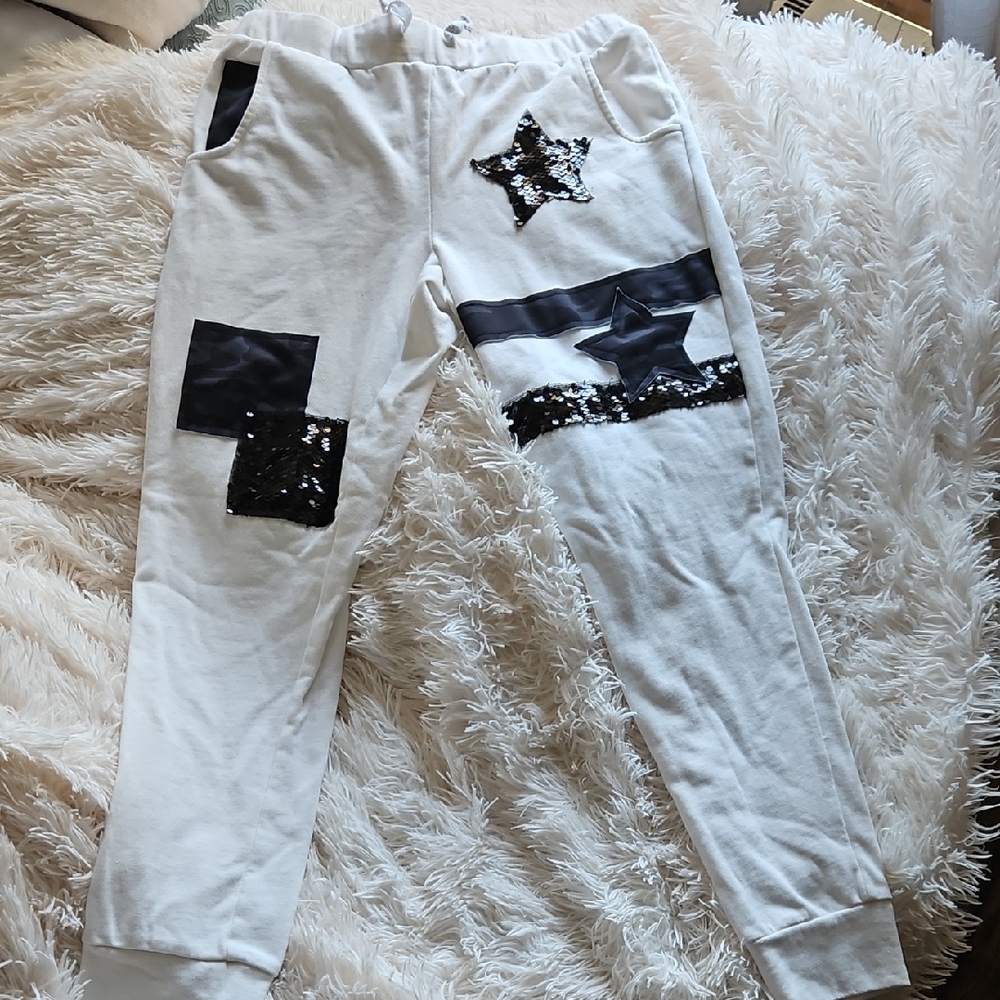 NEW VENUS SEQUIN CAMO JOGGERS SWEATPANTS